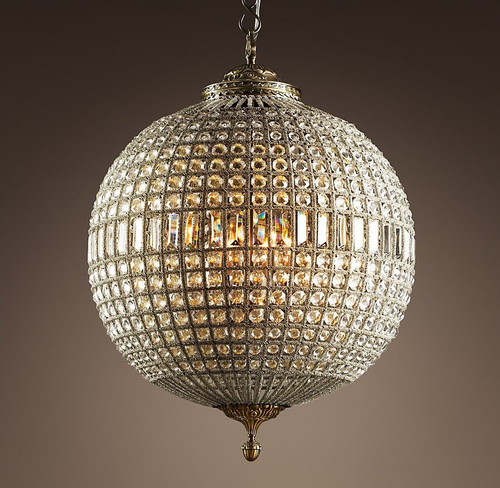 Подвесной дизайнерский светильник  19th C. Casbah Crystal Chandelier 25" by Restoration Hardware