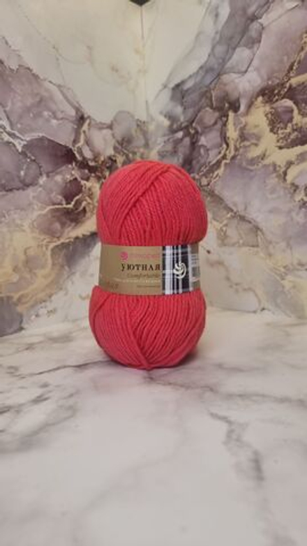 Набор пряжи для вязания Уютная Пехорка 100г х 5 шт Цвет: Малиновый 439