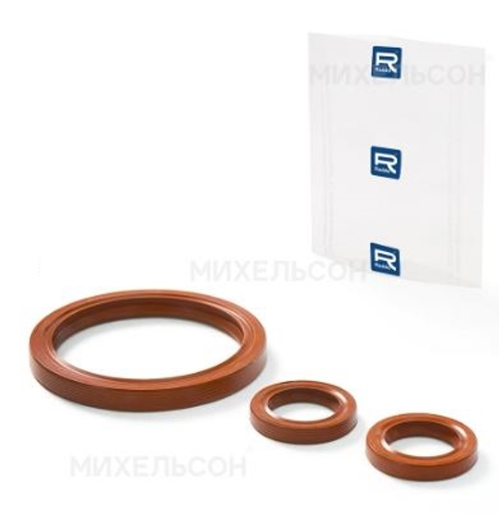 Сальник коленвала 2108 красный 2108-1005160-01/5034-01 (кт3шт) NBR RADDO 04239