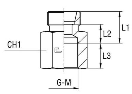 Соединение PS DL06 BSP 1/8" (корпус) CAST