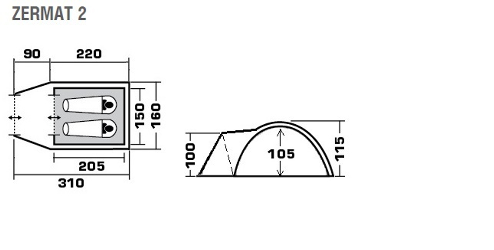 Палатка Trek Planet Zermat 2 [70191]