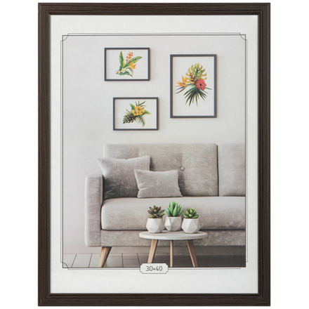 Фоторамка Image Art С22 МДФ универсальная 30х40 цвет венге вставка прозрачный пластик