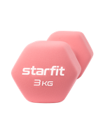 УЦЕНКА Гантель неопреновая STARFIT DB-201 3 кг, коралловый
