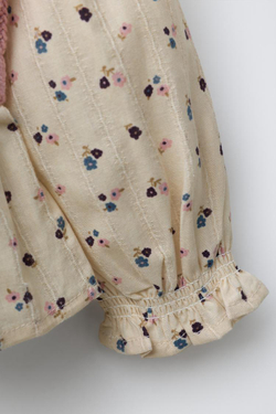 ZARA РУБАШКА С ЦВЕТОЧНЫМ ПРИНТОМ И ТРИКОТАЖНЫМ ЖИЛЕТОМ, МЯГКИЙ РОЗОВЫЙ