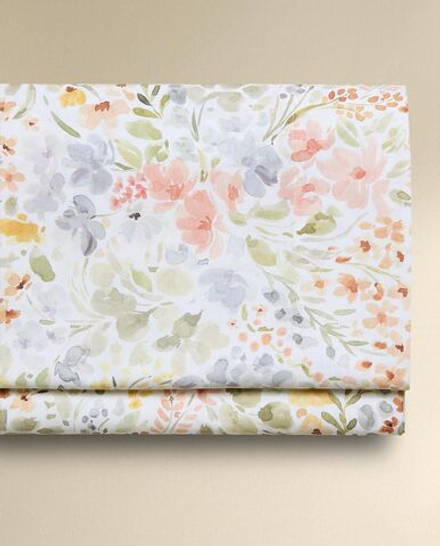 Zara Home - Простыня с изображением цветов, белый, 290x280 см