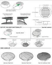 Решётка мультиуровневая стальная для гриля Big Green Egg XL