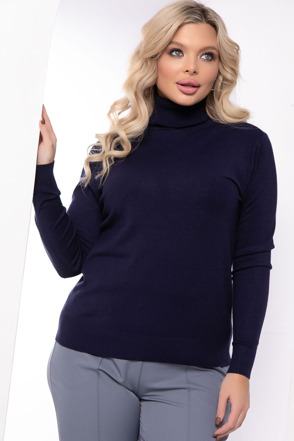 Водолазка Зимняя история (темно-синяя) Б14536-20М LT Collection