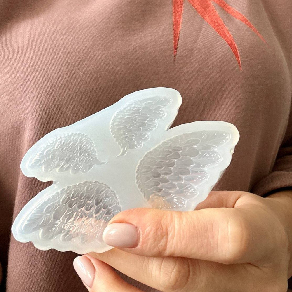 Молд силиконовый для творчества "Крылья. 2 пары" / Форма для полимерной глины, мыла, воска и гипса