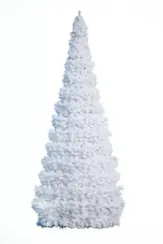 Искусственная ель Виктория 4м., белая, каркасная, ПВХ, ПромЕлка(VK400WK)