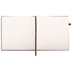 Скетчбук, слоновая кость 140 г/м2, 200х200 мм, 80 л., КОЖЗАМ, резинка, BRAUBERG ART CLASSIC, CROCO, коричневый, 116473