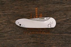 Нож складной CJRB Feldspar, клинок 89мм, дамаск нержавеющий, рукоять сталь