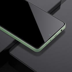 Защитное стекло с отверстием под фронтальную камеру для Xiaomi Redmi Note 13 Pro 4G и Poco M6 Pro 4G, тонкие черные рамками и олеофобное покрытие, G-Rhino