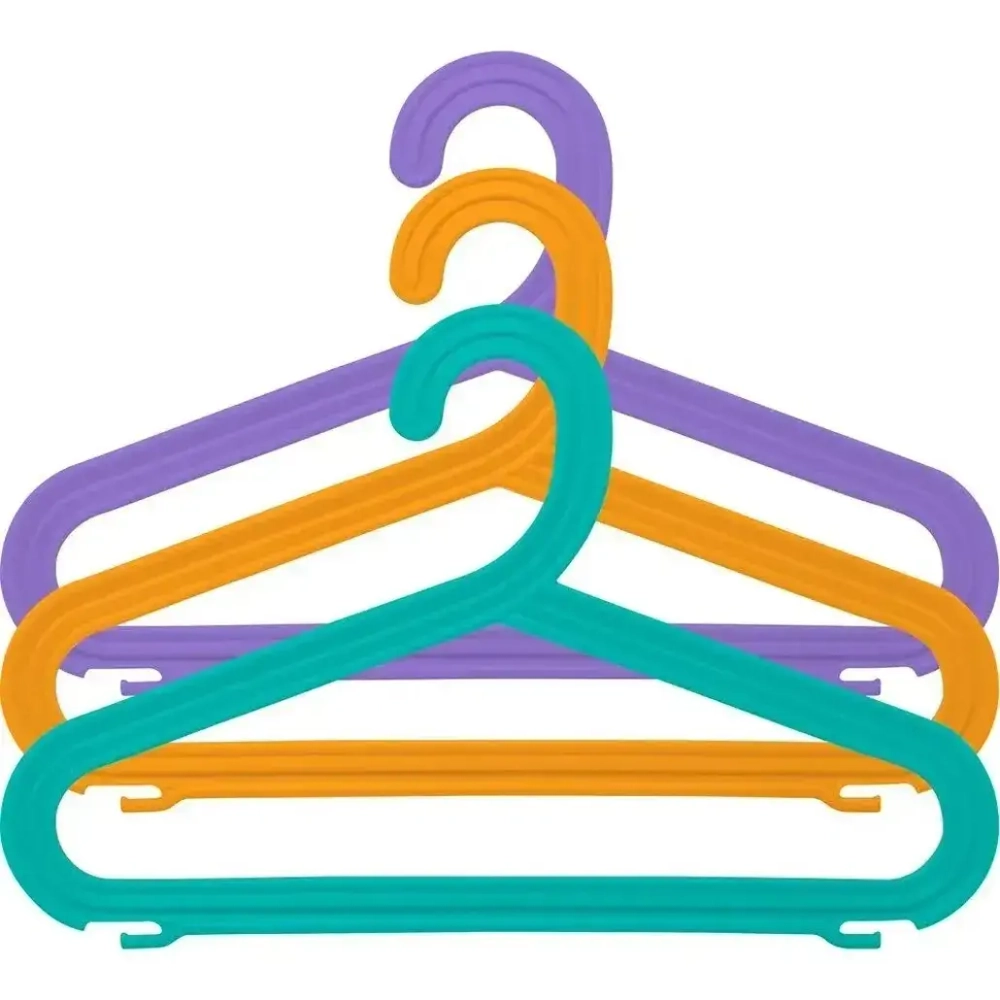 Набор вешалок детских 3шт, Цветные