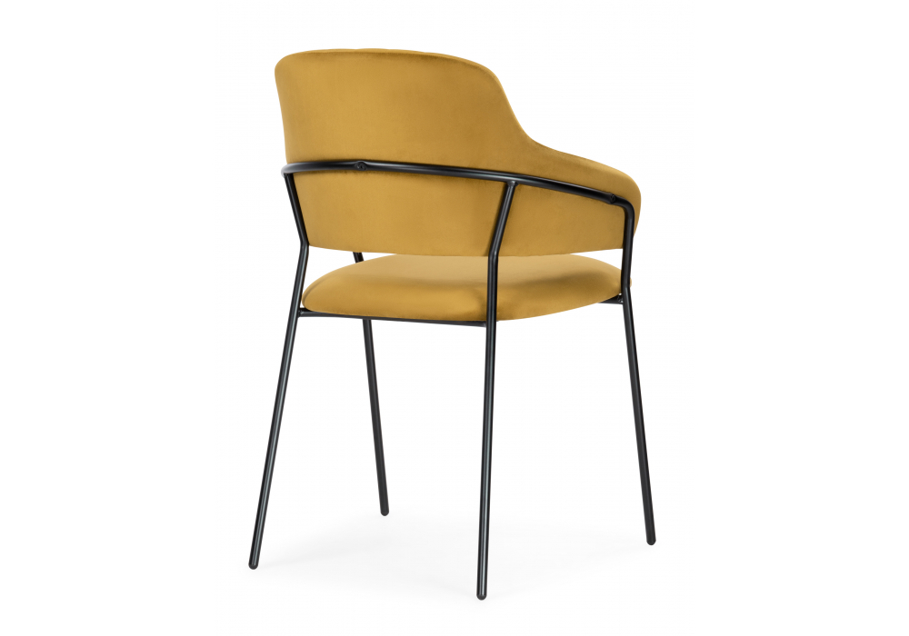 Обеденная группа Woodville Ирта дерево, желтый, черный глянец