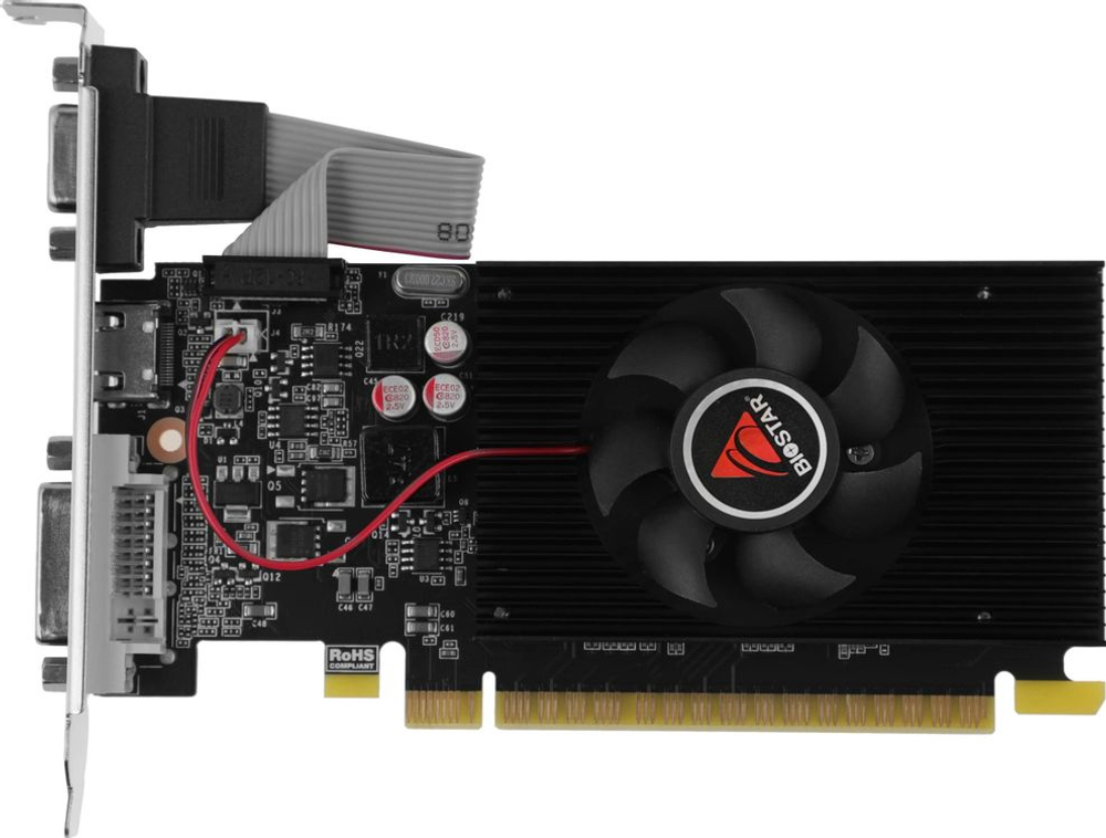 Видеокарта Biostar NVIDIA  GeForce GT 710 VN7103THX6 2ГБ DDR3, Low Profile,  Ret