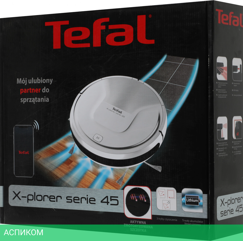 Робот-пылесос Tefal X-Plorer Serie 45 (RG8227WH)