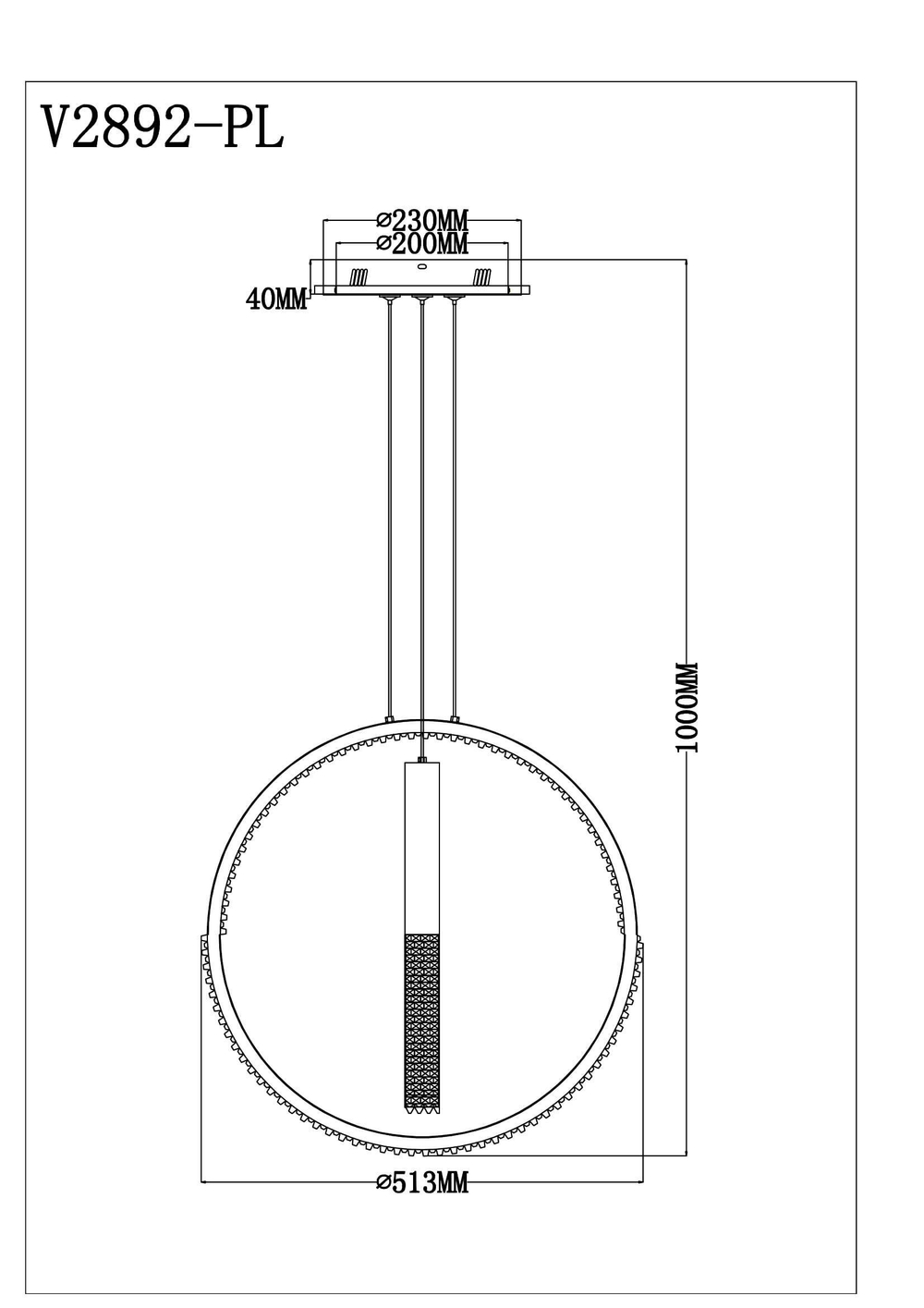 Светодиодный подвесной светильник с пультом Moderli V2892-PL Novas