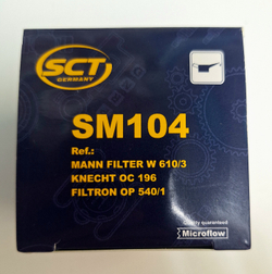 432_ Фильтр масляный SCT Germany катал. номер 8210-03720, арт. SM104 ш/к 4036021010403