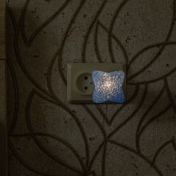 DTL-309-Звездочка-BLUE-1LED-0.1W Светильник-ночник. Выключатель на корпусе. Блистер