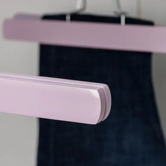 Вешалка деревянная для брюк и юбок SAVANNA «Тэри», 30×16×2 см, цвет сиреневый