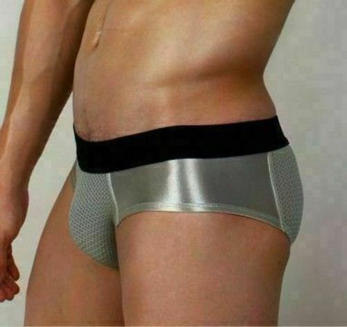 Мужские трусы брифы серебристые Superbody Silver Briefs