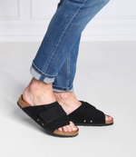 Кожаные шлепанцы kyoto Birkenstock - черный(1020388)