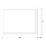 Зеркало Evoform со встроенным LED-светильником 24 W 80х60 см Без выключателя