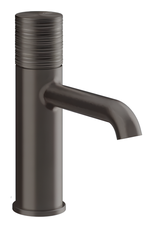 Смеситель для раковины Gessi Habito Trame, на 1 отверстие, без донного клапана, цвет Black Metal Brushed PVD