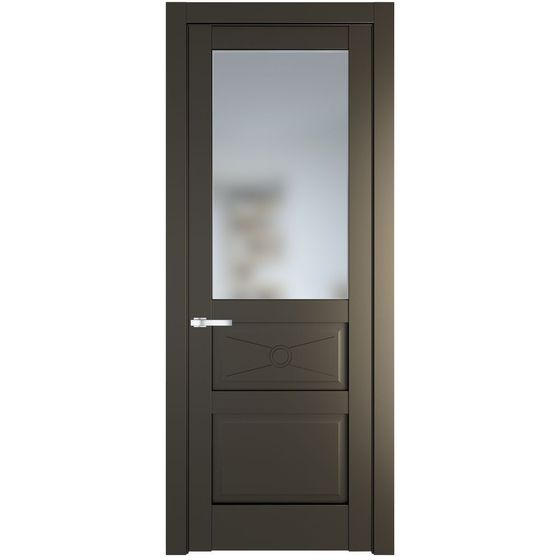 Фото межкомнатной двери эмаль Profil Doors 1.5.2PM перламутр бронза стекло матовое