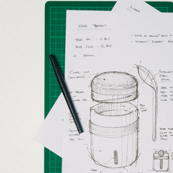 Термос black+blum, food flask, 400 мл, оранжевый