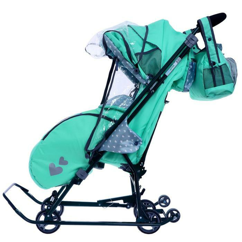 Санки-коляски «Наши детки» 5-2 мятный (арт. НДТ5-2/3)