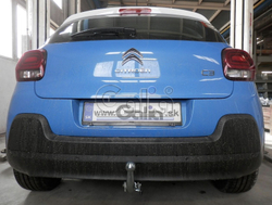 Фаркоп оцинкованный Galia P042A для Peugeot 208 хетчбек 2012-, Citroen C3 2016-(паспорт и сертификат в комплекте)(без электрики)