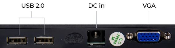 Сенсорный монитор POScenter EVA-150 (15&quot;, 1024х768, VGA, P-CAP touch - USB_N, MSR_JPOS, 3м кабели VGA/USB/питание) черный