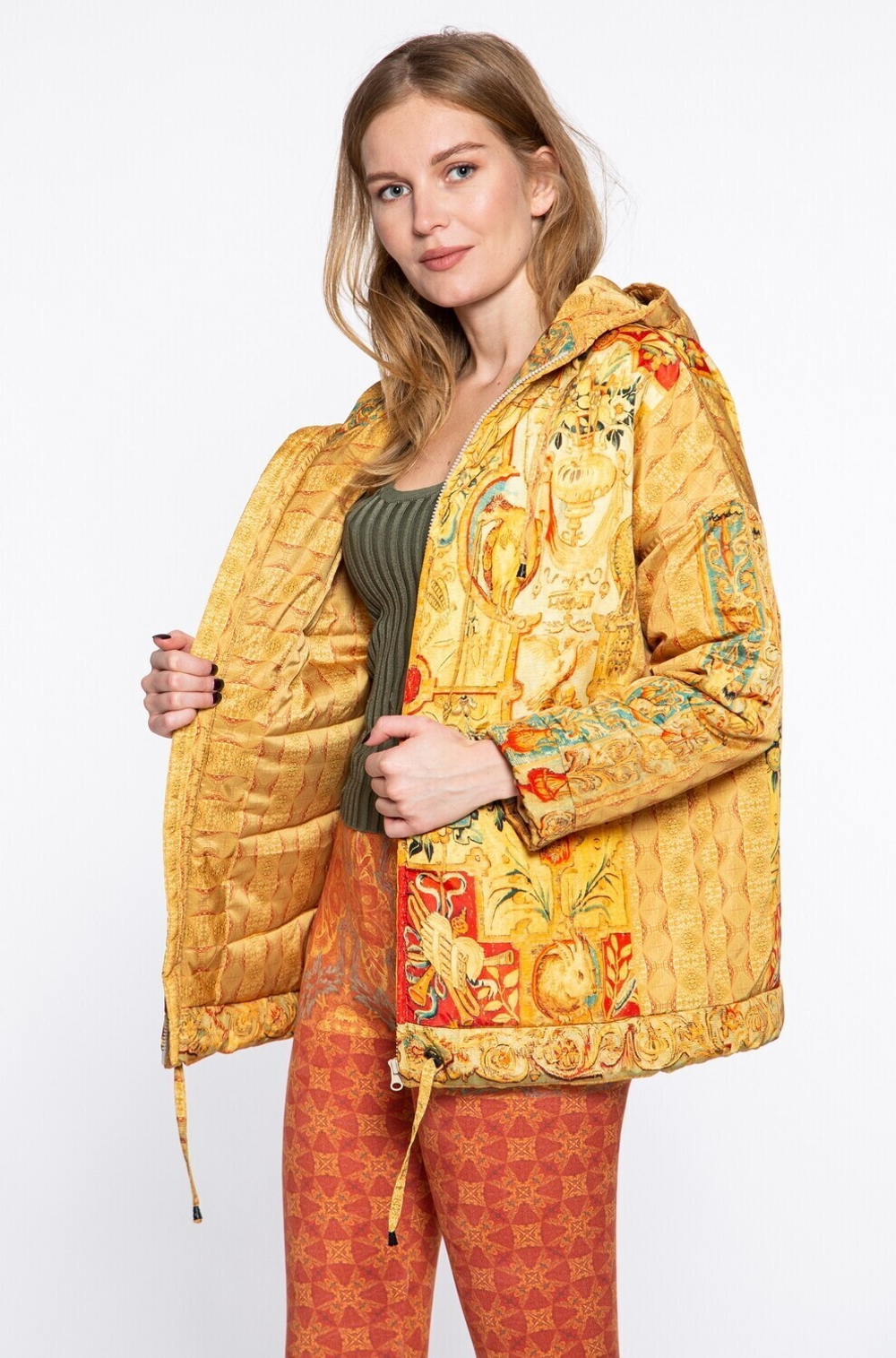 Куртка "Гротеск с птицами", по мотивам фламандской шпалеры 17 века из серии «Гротеск»