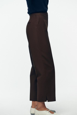 ZARA БРЮКИ С РАЗРЕЗАМИ СНИЗУ, КОРИЧНЕВЫЙ