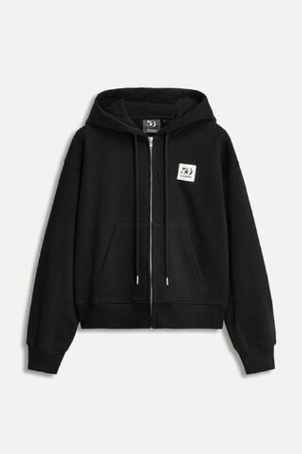 ZARA ТОЛСТОВКА С КАПЮШОНОМ И НАШИВКОЙ «50TH ANNIVERSARY», ЧЕРНЫЙ