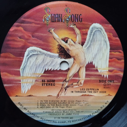Винтажная виниловая пластинка LP Led Zeppelin In Through The Out Door (USA 1979) Slave D