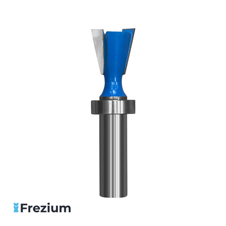 Фреза ласточкин хвост обгонная с верхним подшипником (12,7x8x12.7x48)