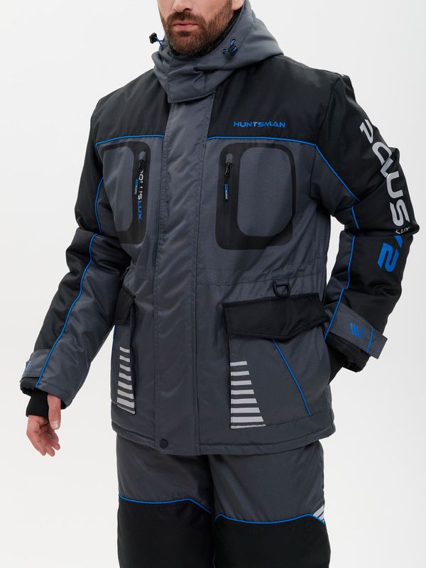 Костюм зимний Полюс LUX V-2 ткань Cell цвет Серый/Черный