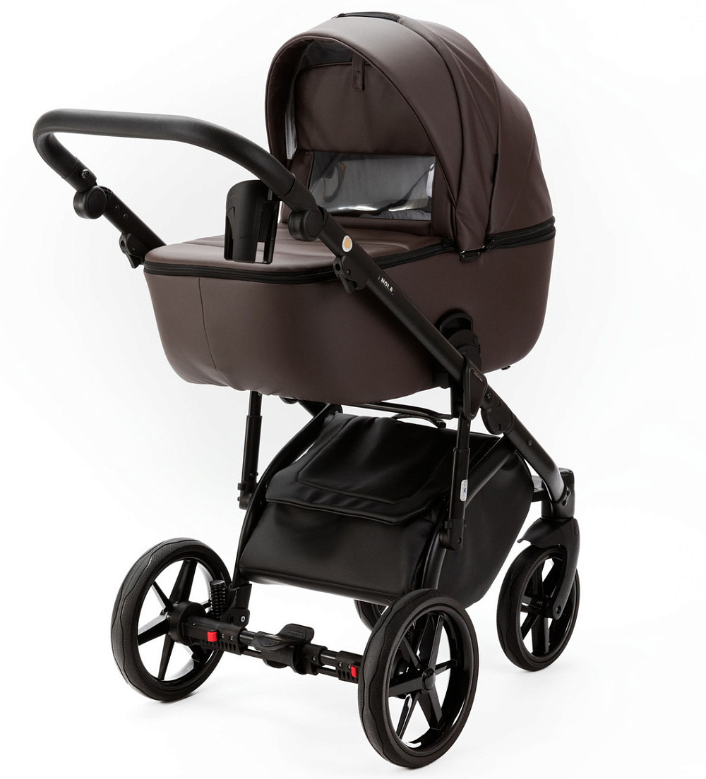 Детская коляска Adamex Nola Deluxe 3 в 1 N-SA28 (КОРИЧНЕВАЯ КОЖА)