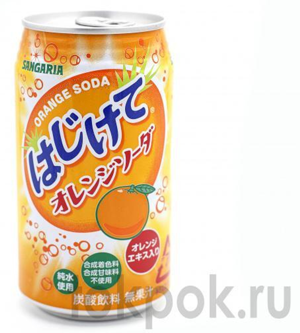 Газированный напиток со вкусом апельсина Sangaria Orange Soda, 350 мл