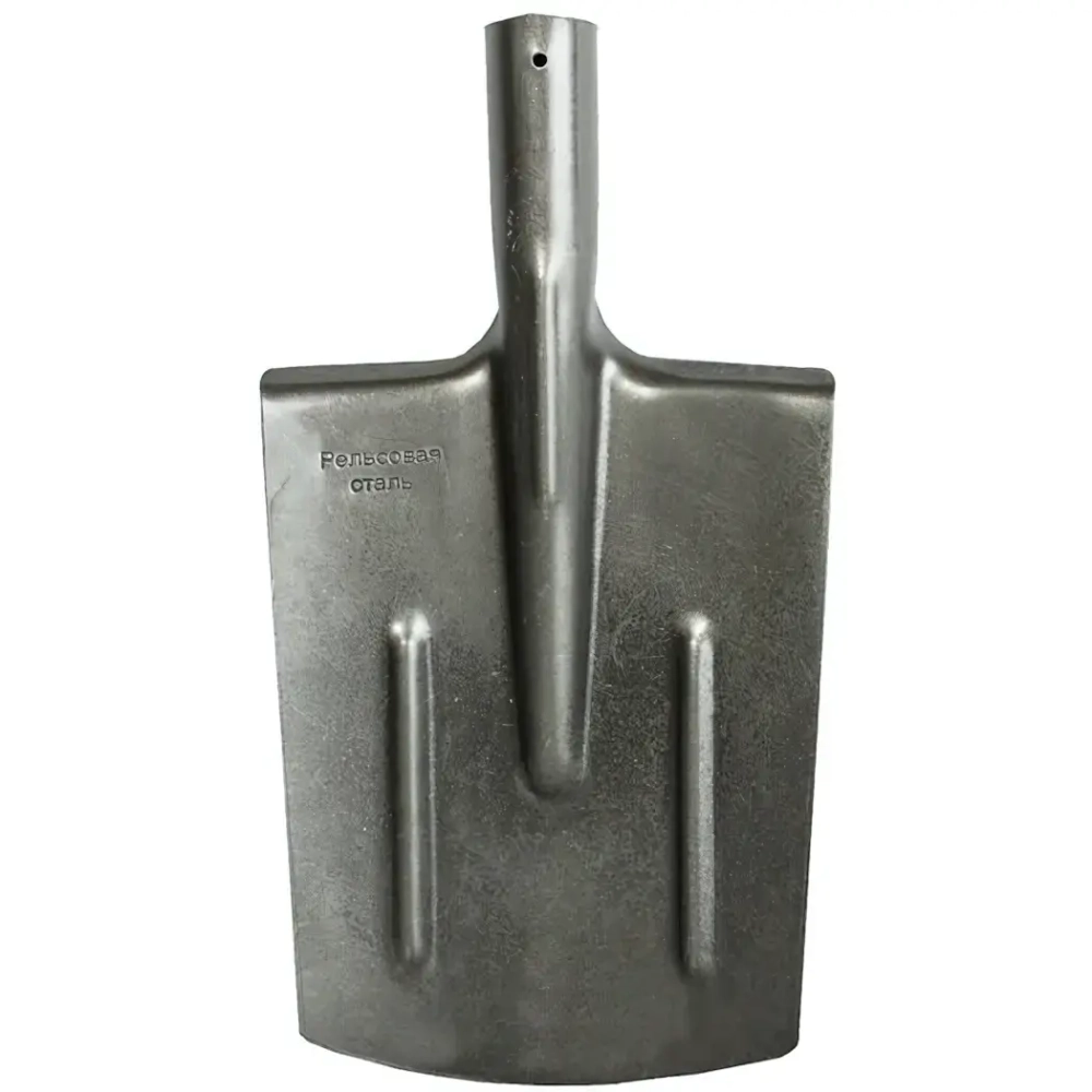 Лопата штыковая прямоугольная из рельсовой стали с ребрами жестости