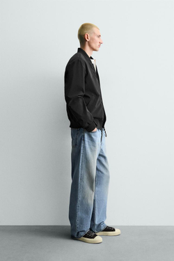 ZARA БОМБЕР ИЗ ВЫСОКОТЕХНОЛОГИЧНОЙ ТКАНИ, ЧЕРНЫЙ