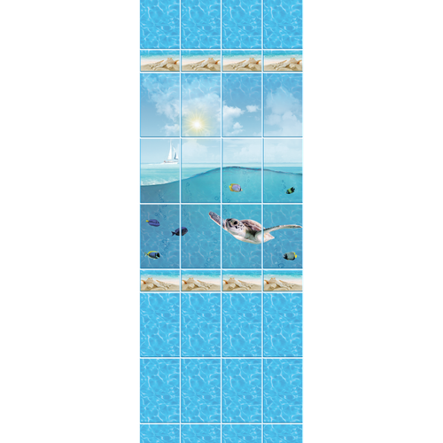 Панель ПВХ фотопечать Мальдивы узор 2 2700х250мм