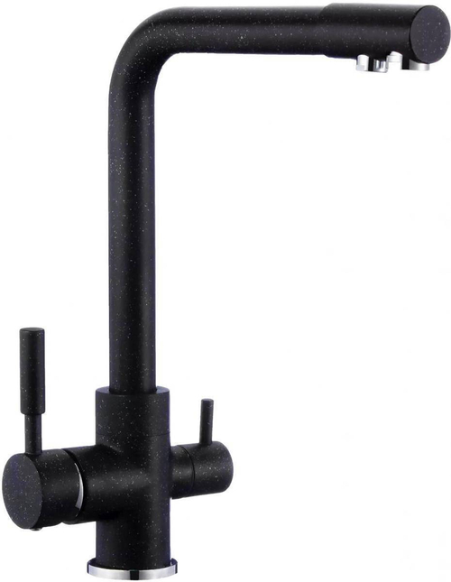 Смеситель ZEGOR для кухни с подкл. к фильт. с пить SAF18-A092KB (чёрный)