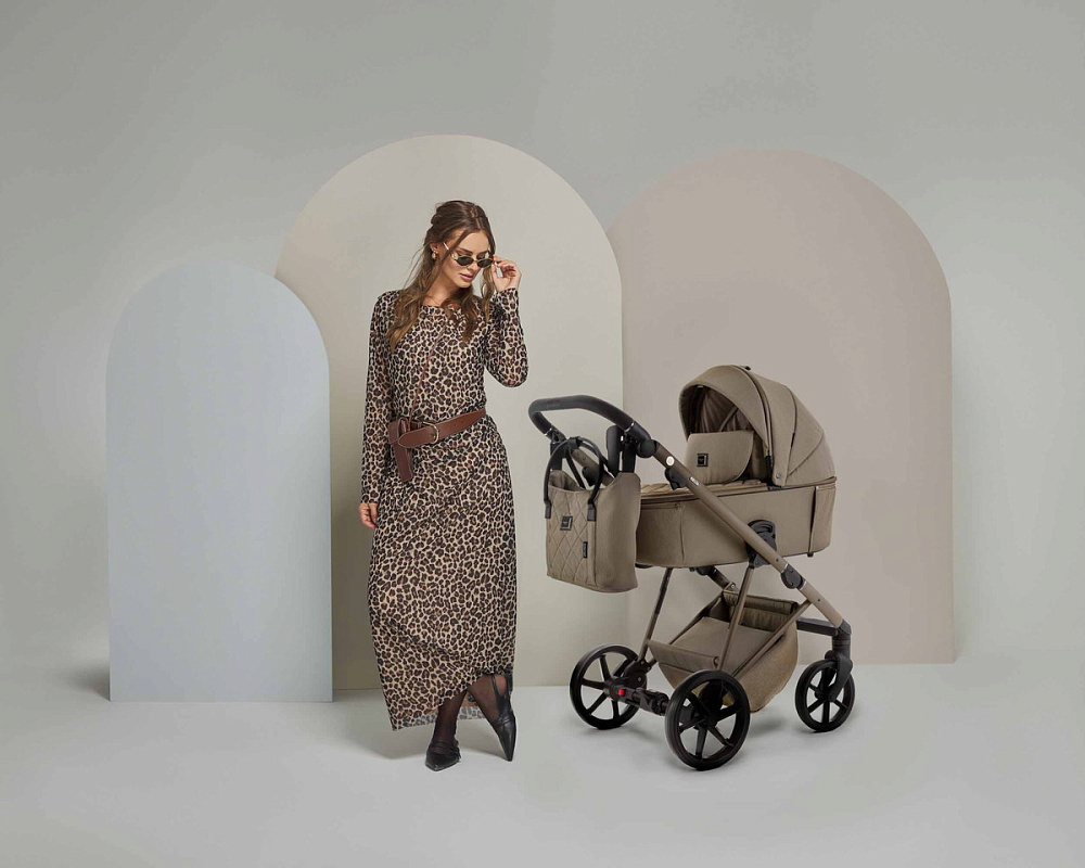 Детская коляска Adamex Delta Natura 3 в 1 DN-6-TAUPE (СЕРО-БЕЖЕВЫЙ)