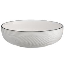 Набор из 2-х фарфоровых глубоких тарелок LJ_RI_PL18, 18 см, белый