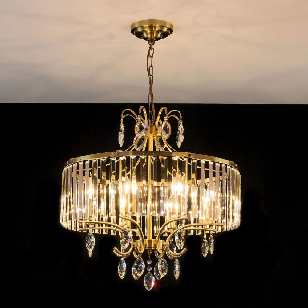 Citilux Инга CL335183 Люстра подвесная хрустальная Бронза