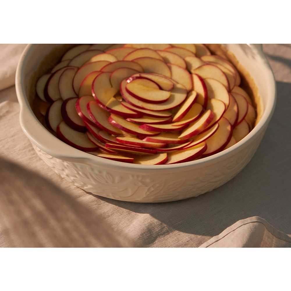 Блюдо для запекания Birds of Paradise, Ø33 см, кремовое