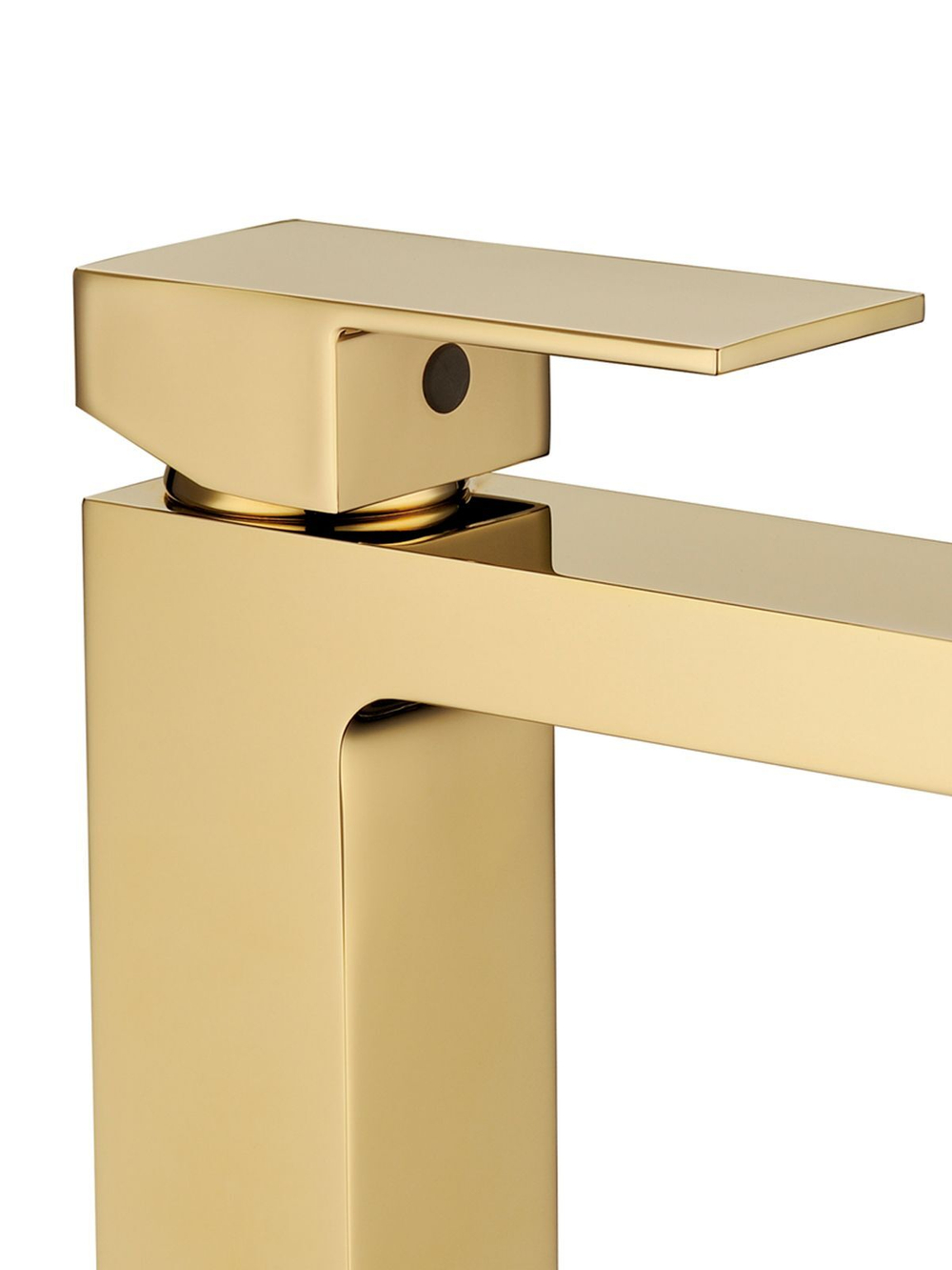 Смеситель для раковины и умывальника низкий из латуни "Grocenberg" (золото)